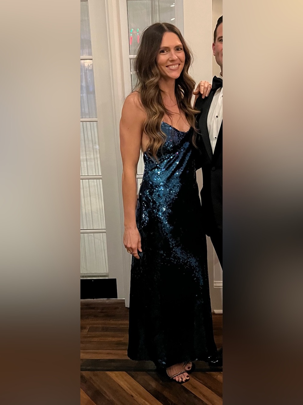 Ronny Kobo Sequined Blue Slip Dress - Elegant Evening Gown